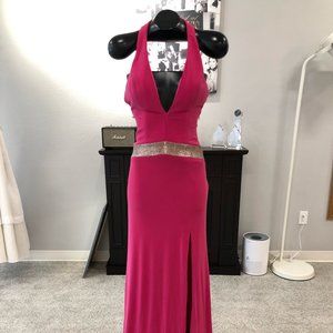 New Costume/Party Dress, Beaded with Slit, Size 8